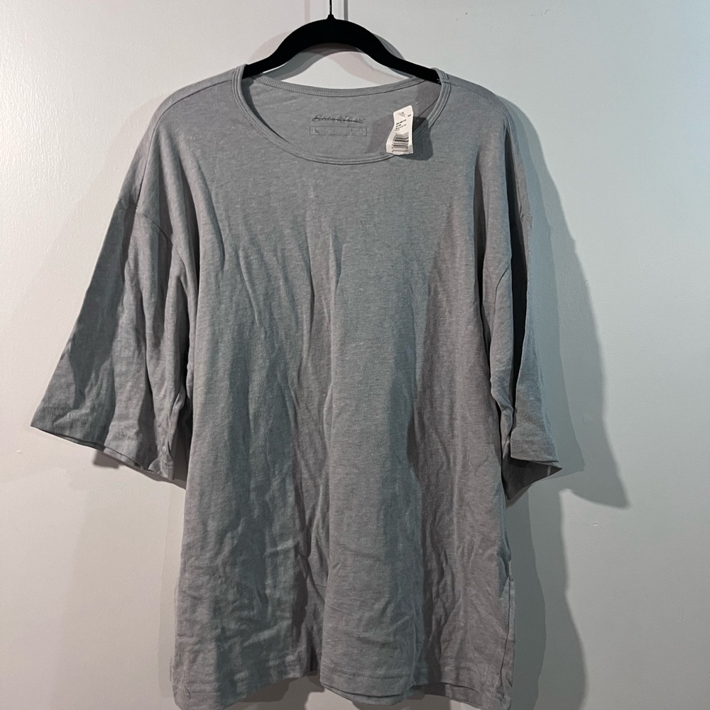 Eddie Bauer Men's Heather Gray Short Sleeve Tee